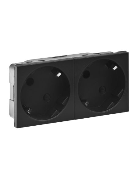 L079372L Kištukinis lizdas Legrand 079372L (juodas, matinis, 2x2P+E 45° kampas, IP20) iš UAB SINTAS