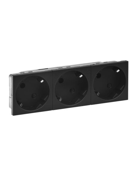 L079373L Kištukinis lizdas Legrand 079372L (juodas, matinis, 3x2P+E 45° kampas, IP40) iš UAB SINTAS