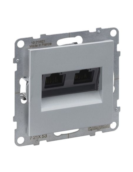 L721353 Kompiuterinis lizdas aliuminis SUNO Legrand 721353 (2xRJ45, UTP 6) iš UAB SINTAS