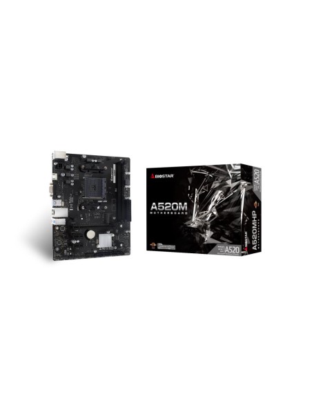 A520MHP Mainboard|BIOSTAR|AMD A520|SAM4|Micro-ATX|Memory DDR4|Memory slots 2|2xPCI-Express 3.0 1x|1xPCI-Express 3.0 16x|1xM.2|1x