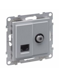L721362 TV + RJ45 lizdas Suno Legrand 721329 (Aliuminis) iš UAB SINTAS