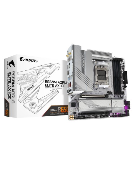B650M A ELITE AX ICE 1.1 Mainboard|GIGABYTE|AMD B650|SAM5|Micro-ATX|Memory DDR5|Memory slots 4|1xPCI-Express 4.0 4x |1xPCI-Expre