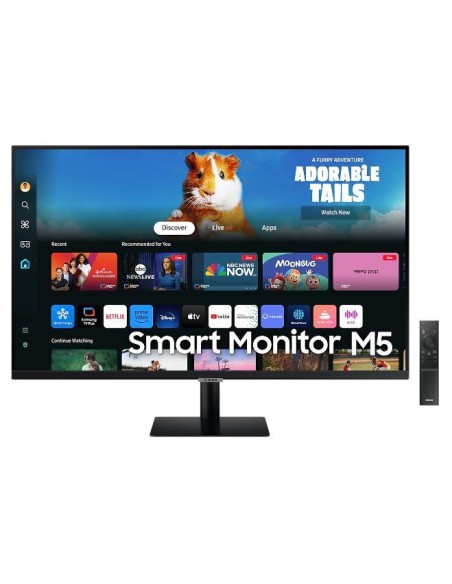 LS27DM500EUXDU LCD Monitor|SAMSUNG|27"|TV Monitor/Smart|Panel VA|1920x1080|16:9|60Hz|Matte|4 ms|Speakers|Tilt|Colour Black|LS27D