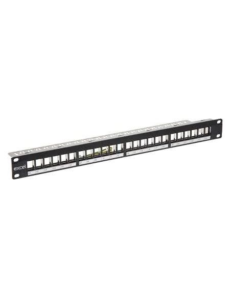 TKP1U24PEXCELBE100095 Komutacinė panelė 19" 1U EXCEL 100-095 (24 prievadų, be lizdų) iš UAB SINTAS
