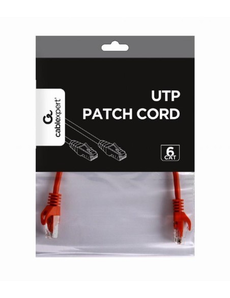 PP6U-0.25M/R PATCH CABLE CAT6 UTP 0.25M/RED PP6U-0.25M/R GEMBIRD iš UAB SINTAS