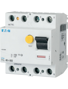 029724 Relė srovės nuotėkio RCCB 4P 40A 30mA AC-tipas PF6-40/4/003 - EATON iš UAB SINTAS
