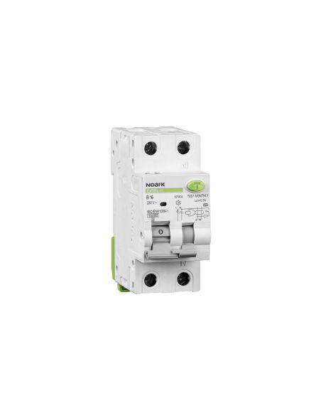 521924 Relė srovės nuotėkio RCBO 2P 16A B 30mA su automatu AC-tipas Ex9BL-N 1P+N B16 30mA - NOARK iš UAB SINTAS