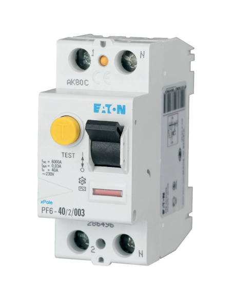 029881 Relė srovės nuotėkio RCCB 2P 40A 30mA AC-tipas PF6-40/2/003 - EATON iš UAB SINTAS