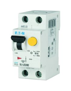 030359 Relė srovės nuotėkio RCBO 2P 16A C 30mA su automatu AC-tipas PFL6-16/1N/C/003 - EATON iš UAB SINTAS