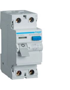 004302 Relė srovės nuotėkio RCCB 2P 40A 30mA AC-tipas - HAGER iš UAB SINTAS
