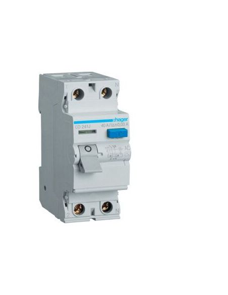 004302 Relė srovės nuotėkio RCCB 2P 40A 30mA AC-tipas - HAGER iš UAB SINTAS