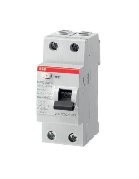 031321 Relė srovės nuotėkio RCCB 2P 40A 30mA AC-tipas FH202AC-40/0.03 - ABB iš UAB SINTAS