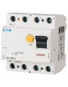 046553 Relė srovės nuotėkio RCCB 4P 80A 30mA AC-tipas PF7-80/4/003 - EATON iš UAB SINTAS
