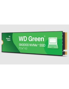 WDS100T4G0E SSD|WESTERN DIGITAL|Green|1TB|M.2|PCIe Gen4|NVMe|Write speed 4200 MBytes/sec|Read speed 5000 MBytes/sec|2.3mm|TBW 15
