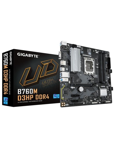 B760M D3HP DDR4 Mainboard|GIGABYTE|Intel B760 Express|LGA1700|Micro-ATX|Memory DDR4|Memory slots 4|2xPCI-Express 3.0 1x|1xPCI-Ex