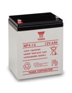 AY412F1 Akumuliatorius YUASA NP4-12 (4Ah, 12V, F1, VRLA, AGM, atsparus giliems iškrovimams) iš UAB SINTAS