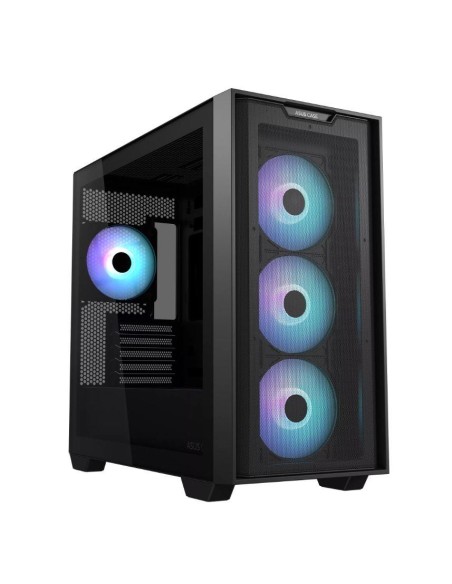 A21 PLUS TG ARGB BLACK Case|ASUS|A21 PLUS|MidiTower|Case product features Transparent panel|Not included|MicroATX|MiniITX|Colour