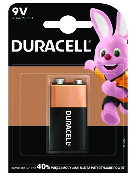 BATERIJA6LR61/9VDUR Baterija Duracell Alkaline Krona 6LR61/6LF22/9V (1 vnt.) iš UAB SINTAS