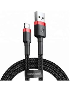 CALKLF-B19 Kabelis USB A - Lightning BASEUS CALKLF-B19 (1.0m, QC3.0, nailoninis, raudonas/juodas) iš UAB SINTAS
