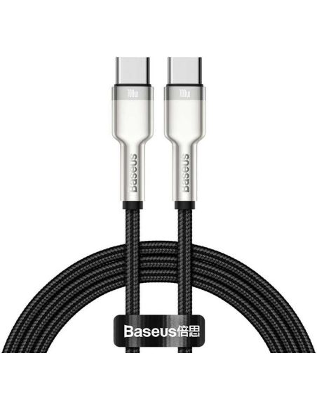 CATJK-C01 Kabelis USB C - USB C BASEUS CATJK-C01 (1.0m, 100W, duomenų perdavimui ir krovimui, juodas) iš UAB SINTAS