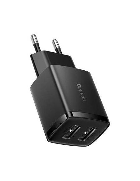 CCXJ010201 Sieninis įkroviklis BASEUS CCXJ010201 (10.5W, 2xUSB, 2.1A, juodas) iš UAB SINTAS