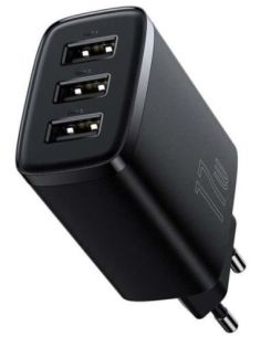 CCXJ020101 Sieninis įkroviklis BASEUS CCXJ020101 (17W, 3xUSB, 3.4A, juodas) iš UAB SINTAS