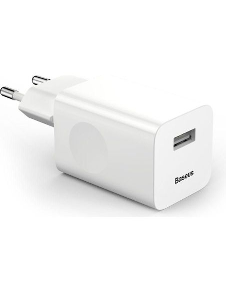 CCALL-BX02 Sieninis įkroviklis BASEUS CCALL-BX02 (24W, USB, QC3.0, baltas) iš UAB SINTAS