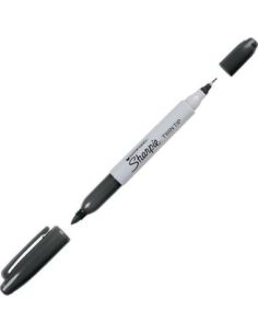 MARKER09811100 Permanentinis markeris Sharpie Twin Tip 09-811100 (Juodas, 1mm / 0.5mm dvipusis) iš UAB SINTAS