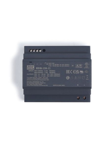 MB113A12VMEANWELL Impulsinis maitinimo šaltinis 12V 135.6W 11.3A, tvirtinamas ant DIN bėgio, MEAN WELL, HDR-150-12 iš UAB SINTAS