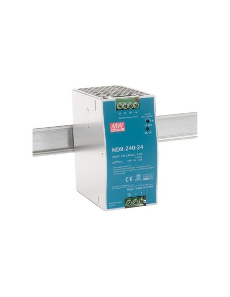 MB1024VDINMEANWELL Impulsinis maitinimo šaltinis 24V 240W 10A, tvirtinamas ant DIN bėgio, MEAN WELL, NDR-240-24 iš UAB SINTAS