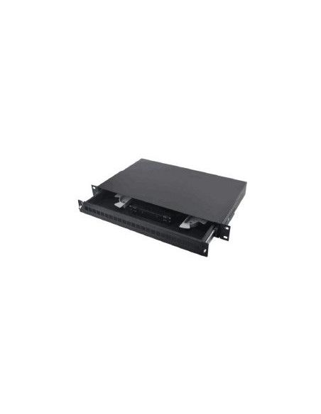 KPODF1U12SCSWDUPL Optinė komutacinė panelė su kasete ir bėgeliais 19" ODF 12 SC (Duplex, 1U, RAL9044, 482x295mm) iš UAB SINTAS