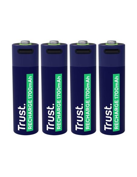 25631 BATTERY RECH. LI-ION AA 1.5V/1700MAH USB-C 4P 25631 TRUST iš UAB SINTAS