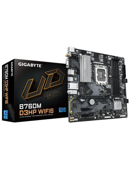 B760M D3HP WIFI6 1.0 Mainboard|GIGABYTE|Intel B760 Express|LGA1700|Micro-ATX|Memory DDR5|Memory slots 4|2xPCI-Express 3.0 1x|1xP