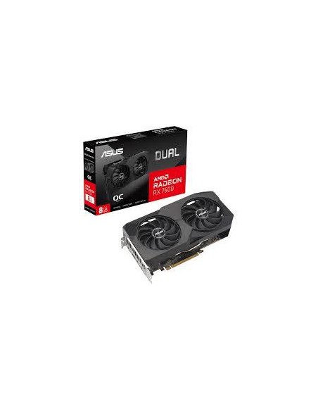 DUAL-RX7600-O8G-EVO Graphics Card|ASUS|AMD Radeon RX 7600|8 GB|GDDR6|128 bit|PCIE 4.0 8x|Two and Half Slot Fansink|1xHDMI|3xDisp