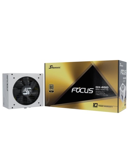 FOCUS-GX-850-V4-WHITE Power Supply|SEASONIC|FOCUS GX White ATX 3 (2024)|850 Watts|Efficiency 80 PLUS GOLD|MTBF 100000 hours|FOCU