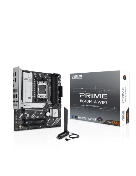 PRIME B840M-A WIFI Mainboard|ASUS|AMD B840|SAM5|Micro-ATX|Memory DDR5|Memory slots 4|2xPCI-Express 3.0 16x|1xPCI-Express 4.0 16x