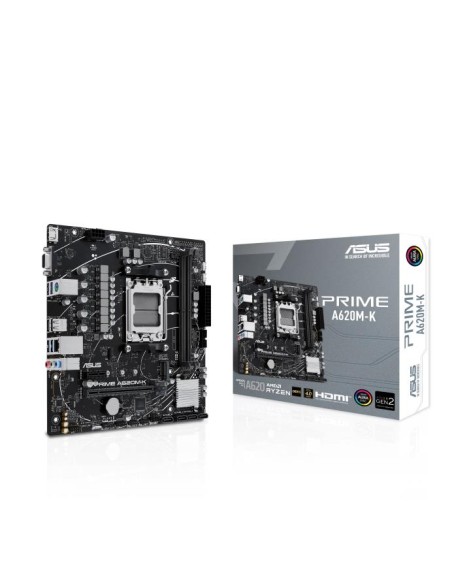 PRIMEA620M-K Mainboard|ASUS|AMD A620|Micro-ATX|Memory DDR5|Memory slots 2|1xPCI-Express 3.0 1x|1xPCI-Express 4.0 16x|1xM.2|1x15p