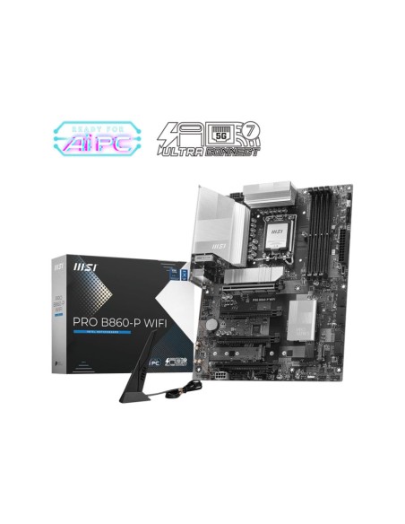 PRO B860-P WIFI Mainboard|MSI|Intel B860 Express|LGA1851|ATX|Memory DDR5|Memory slots 4|2xPCI-Express 4.0 1x|1xPCI-Express 4.0 4