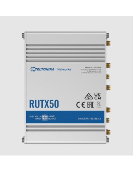 RUTX50 Wireless Router|TELTONIKA|IEEE 802.3|IEEE 802.3az|IEEE 802.3u|USB 2.0|RUTX50 iš UAB SINTAS