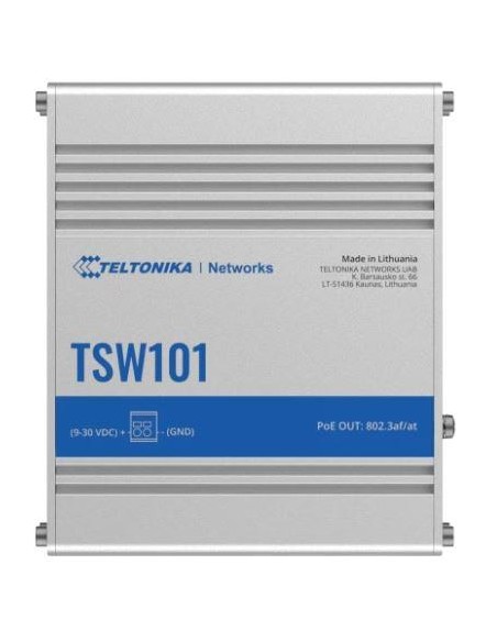 TSW101 Switch|TELTONIKA|TSW101|5xRJ45|PoE ports 4|60 Watts|TSW101 iš UAB SINTAS