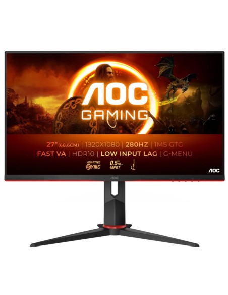 LCD Monitor|AOC|27G2ZN3|27"|Gaming|Panel VA|1920x1080|16:9|280 Hz|Matte|1 ms|Speakers|Tilt|Colour Black|27G2ZN3/BK
