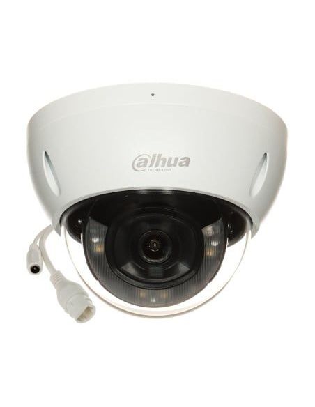 ➤ Dahua kupolo IPC-HDBW2449E-S-IL-0280B (balta, 4 MP, 95°, IR + LED 30m, Smart Dual Light, IP67, IK10) 