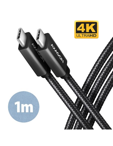 CABLE USB-C TO USB-C 1M 100W/BLACK BUCM32-CM10AB AXAGON