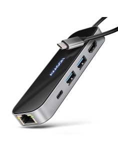 I/O HUB USB-C 6IN1/GLASS 0.2M HMC-6GLN AXAGON