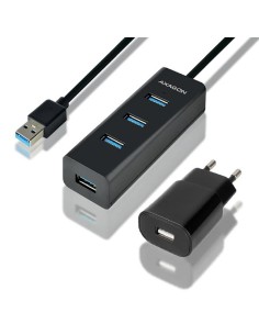 I/O HUB USB3.0 4PORT CHARGING/W/AC 1.2M HUE-S2BP AXAGON