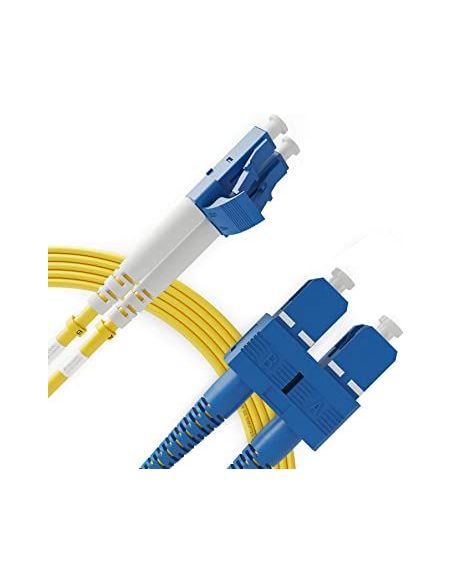 ➤ Optinis jungiamasis laidas LC/UPC-SC/UPC (Duplex, SM, 9/125µm, OS1/OS2, LSZH, 3mm, 1m)
