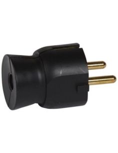 ➤ Kištukas Legrand 050177 (juodas, laidas tiesiai, 16A, 250V)
