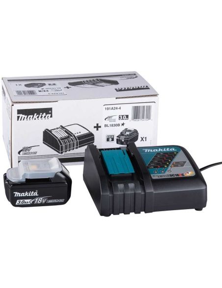 ➤ Greitasis pakrovėjas Makita 191A24-4 (pakrovėjas + 18V 3Ah akumuliatorius)