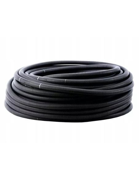➤ Gofruotas PVC vamzdis Pawbol 12mm (100m ritė) (juodas)