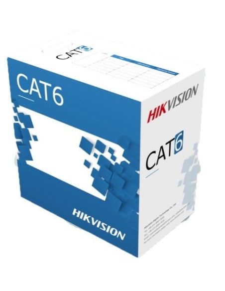 ➤ Kabelis ryšio Hik-vision UTP 6E (Gysla-0.53mm, ritė 305m, vidaus) DS-1LN6-UE-W